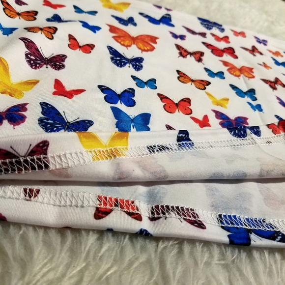 Butterfly Print Tube Top Crop Y2K 90s Insp - Picture 11 of 12